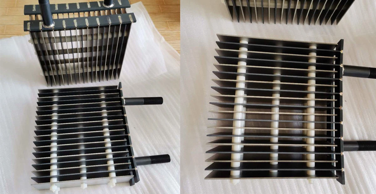 Ruthenium iridium titanium anode for fruit and vegetable disinfection machine